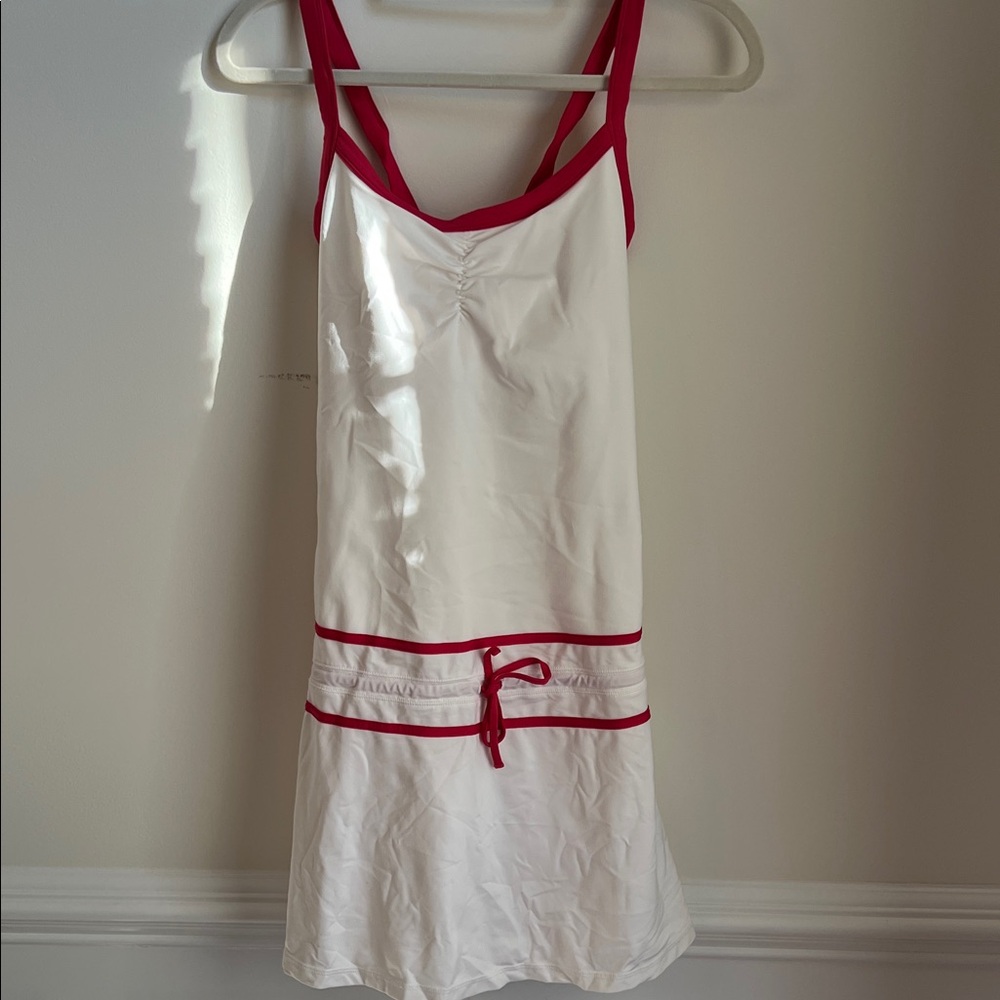 Athleta White and Red Dress